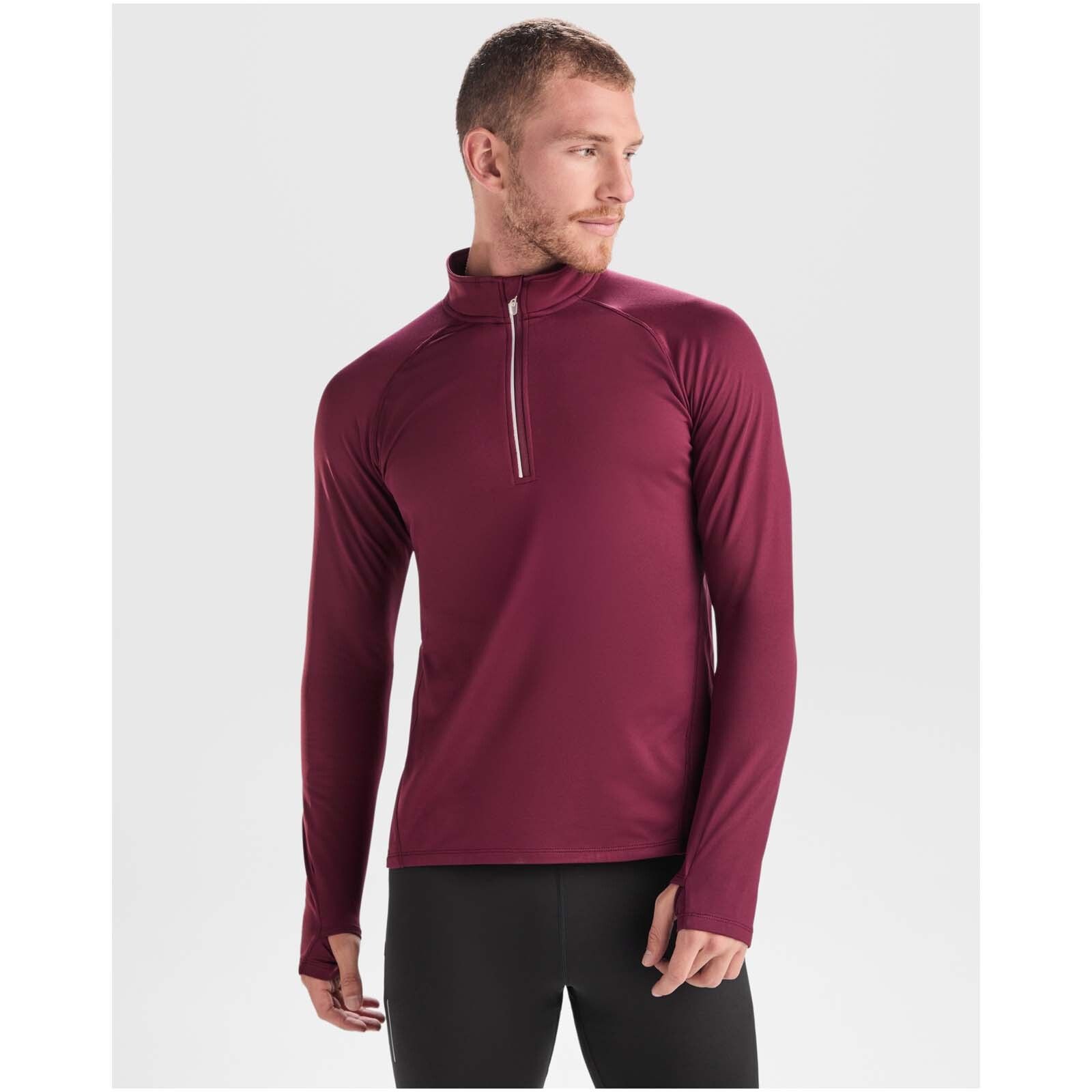 Estambul Half-Zip Sweatshirt für Herren - pflaumenrot - XL-665