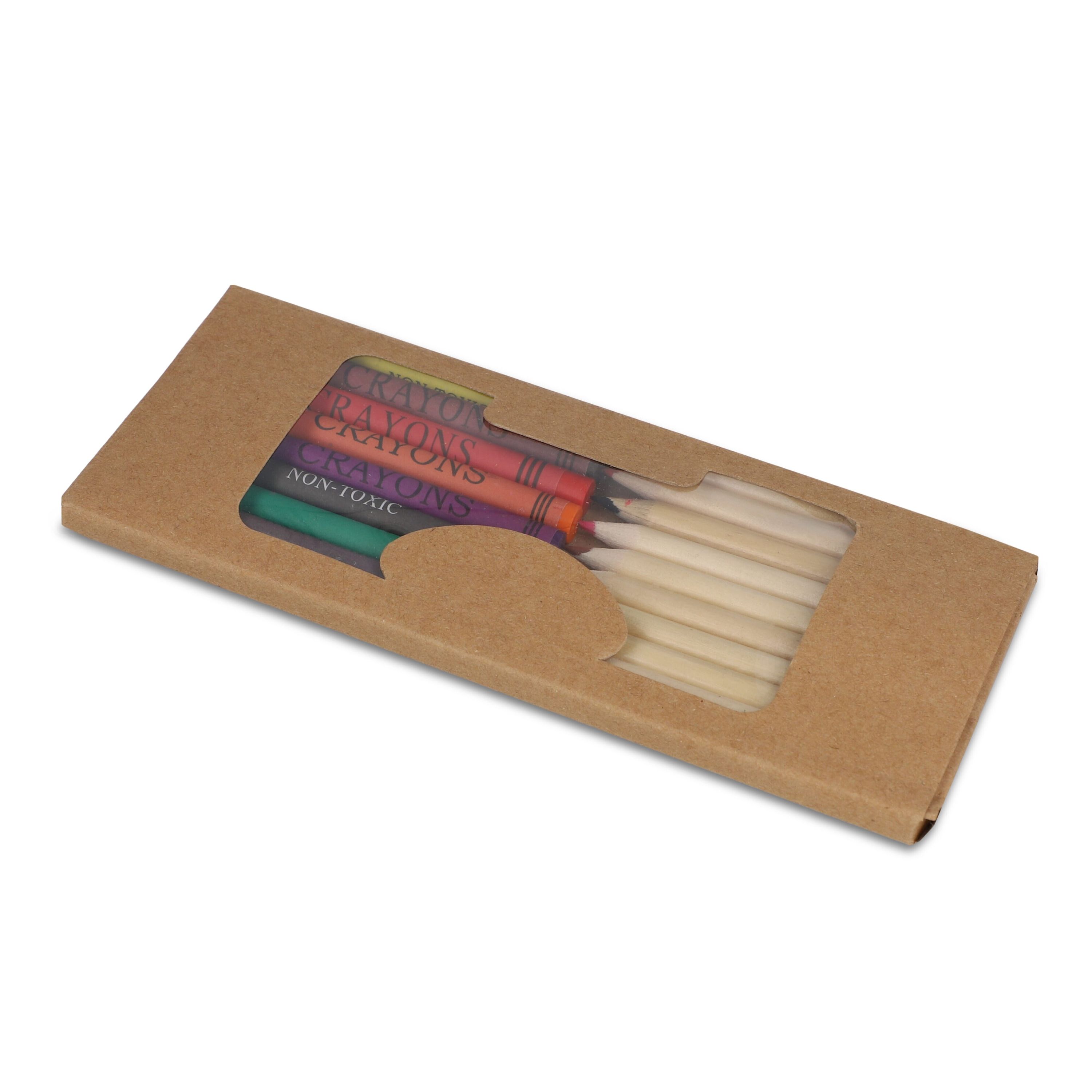 Malstifte und Buntstifte in Kraftbox - natur-655
