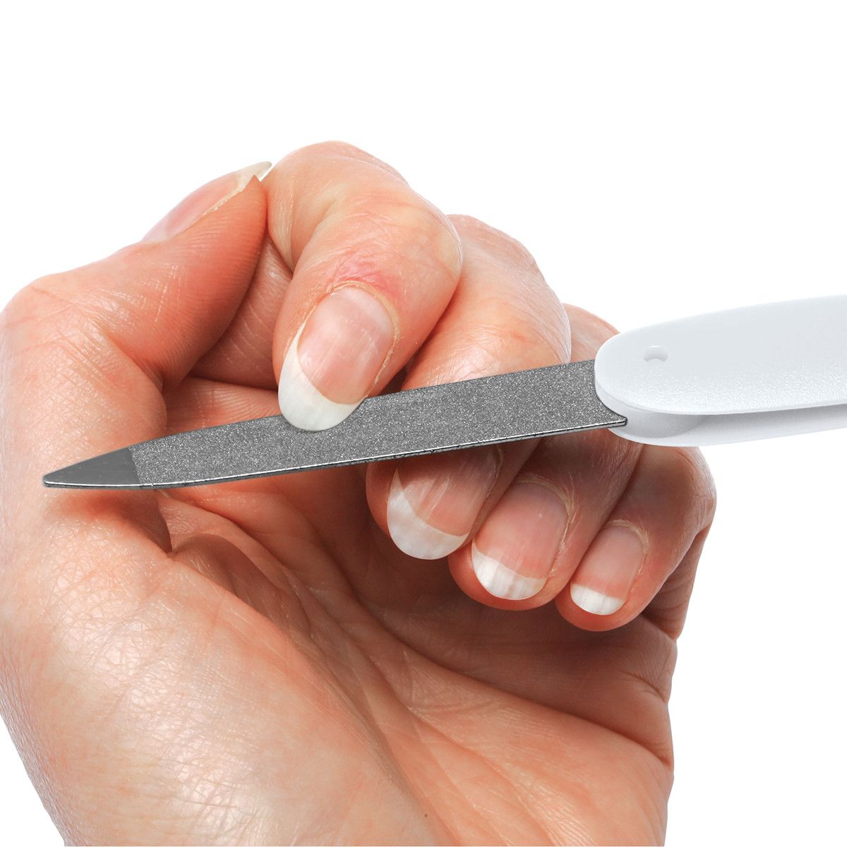 Nagelfeile (klappbar) - weiß-375