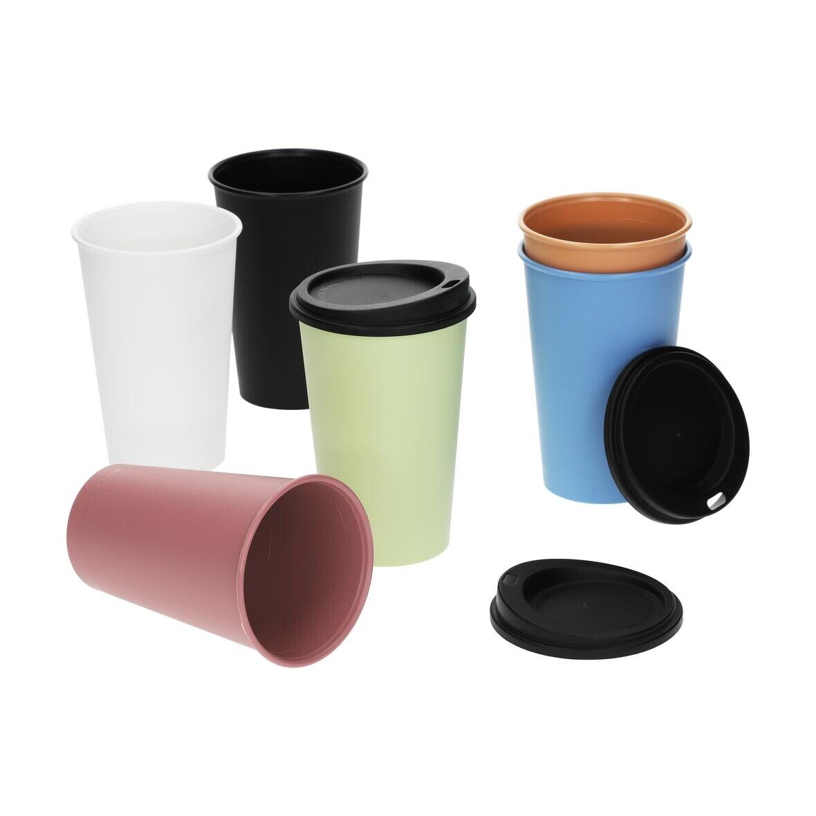 Kaffeebecher ToGo, 0,3 l - geselliges grün - schwarz-528
