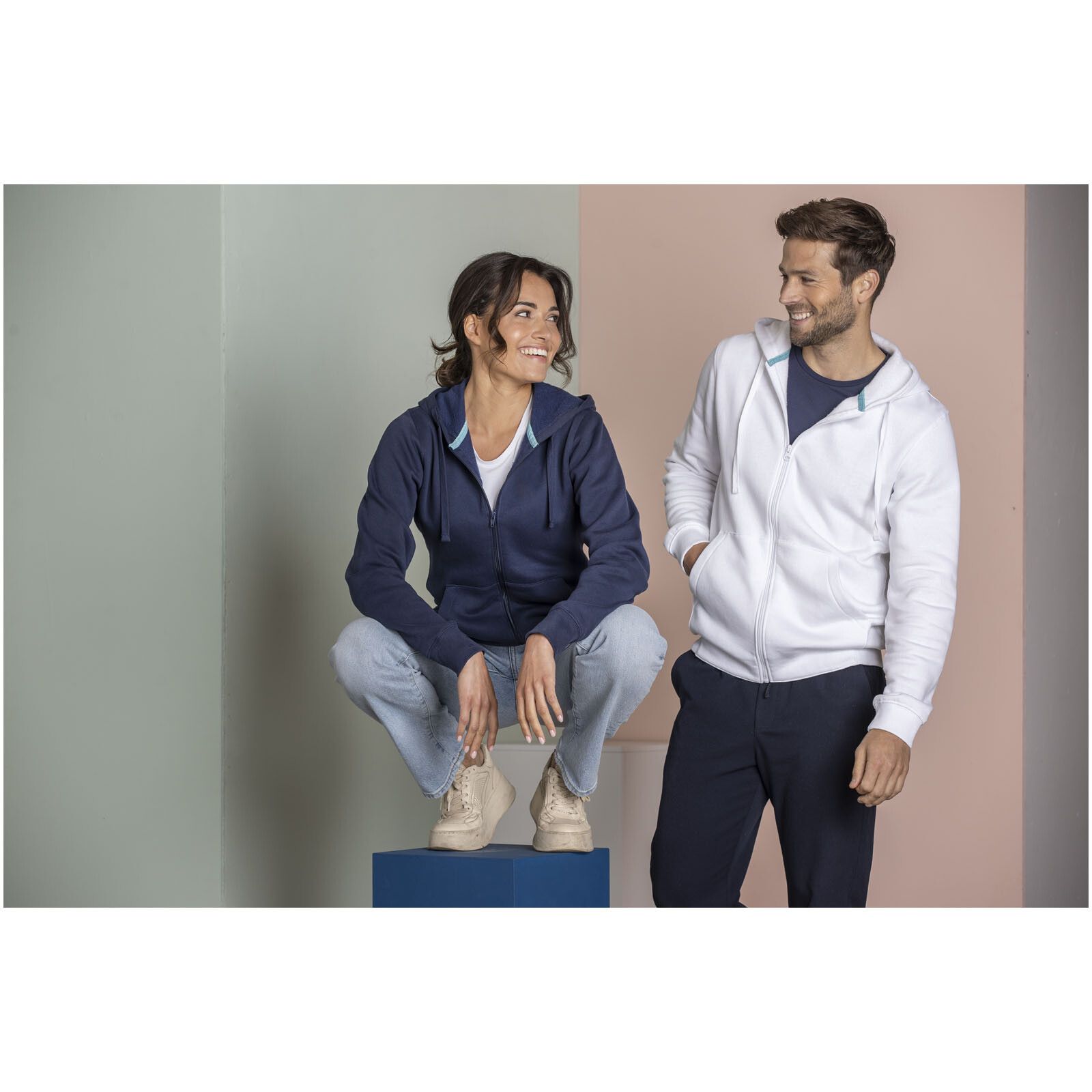 Ruby Hoodie mit durchgehendem Reißverschluss aus Bio-Material für Herren - weiss - XXL-63