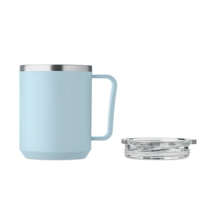 Doppelwandiger Becher 400ml COCOA - babyblau-730