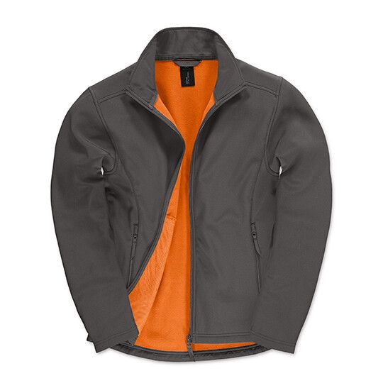 dark grey solid - neon orange