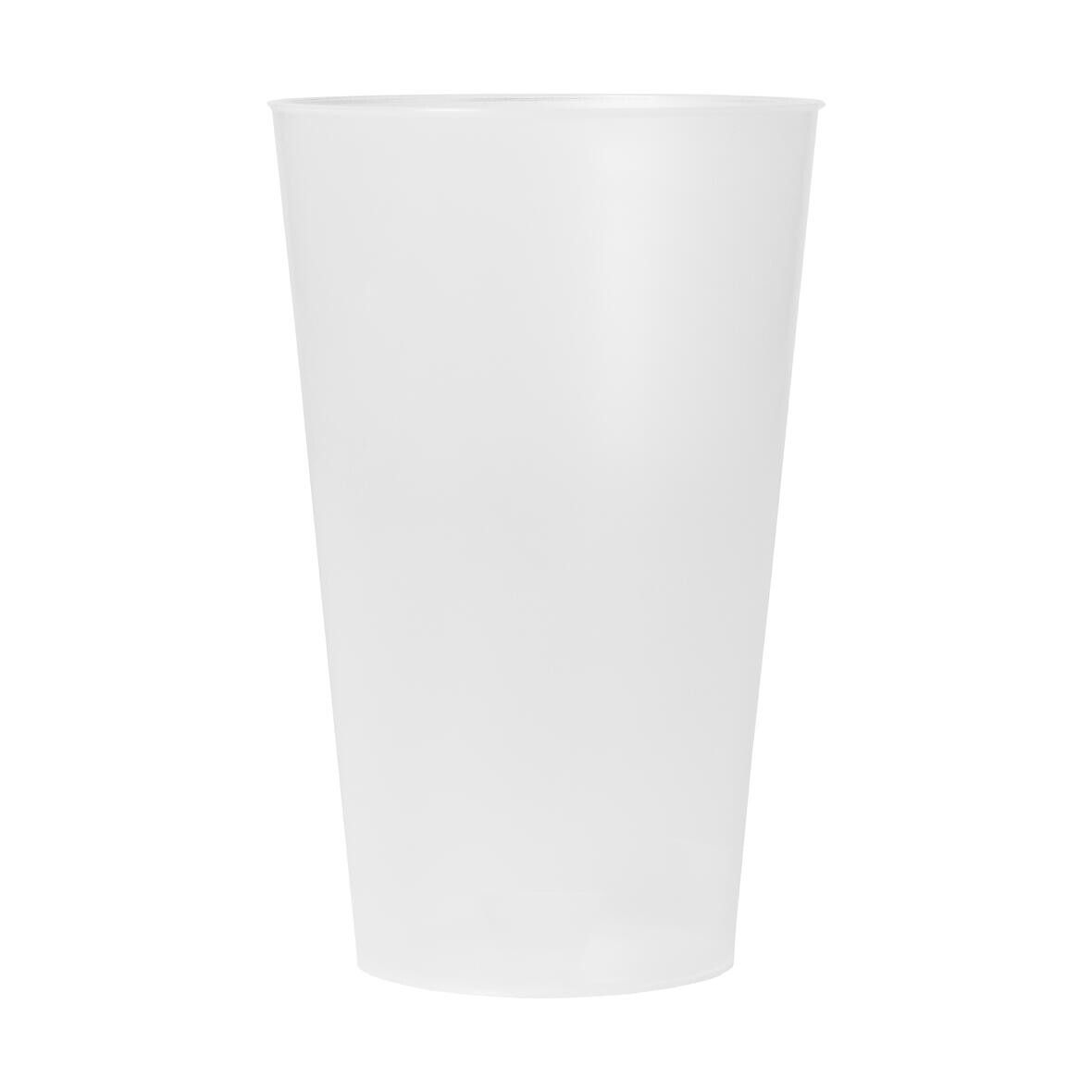 Trinkbecher Vital, 400 ml - transparent-milchig-355