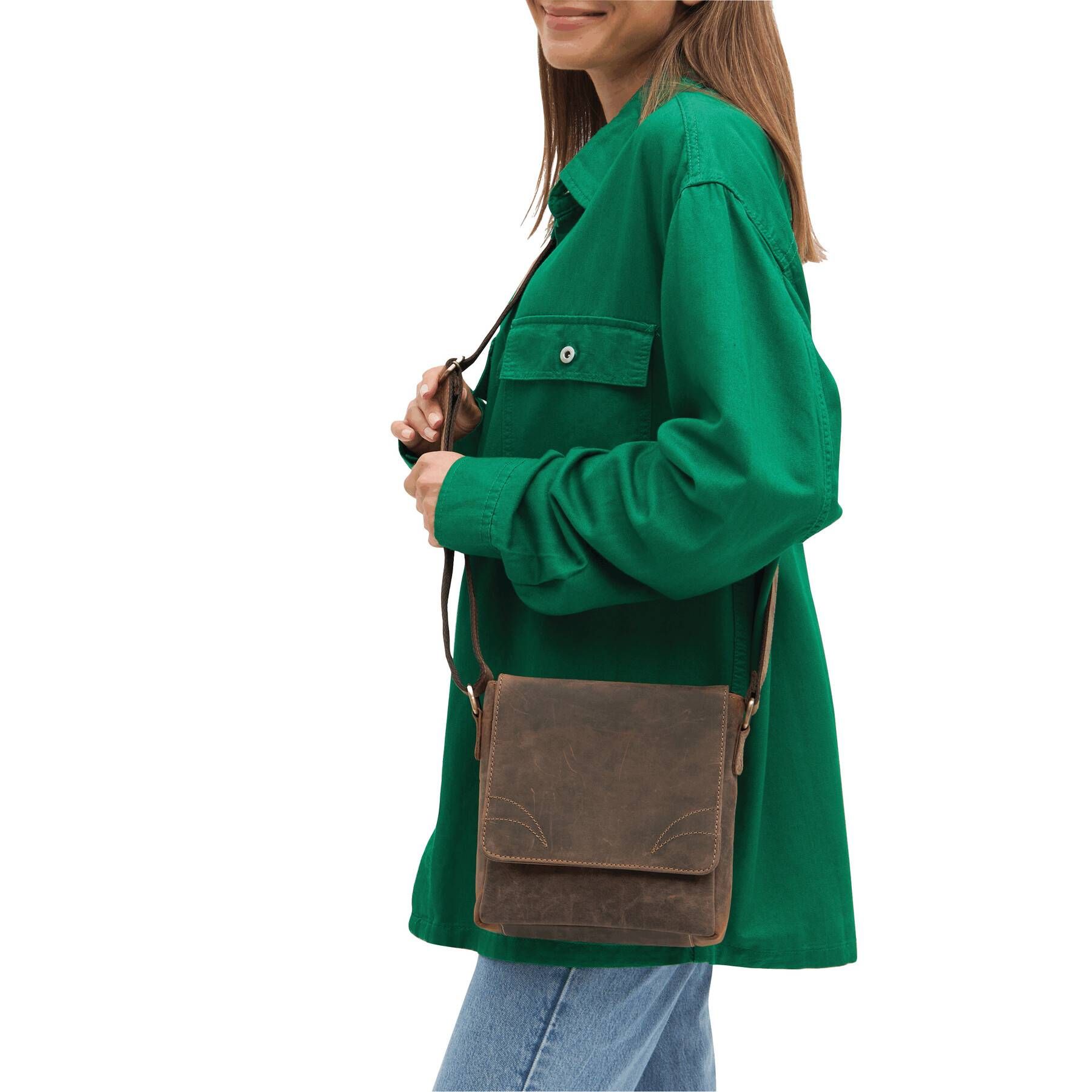 Echtleder-Tasche WILDERNESS - braun-1