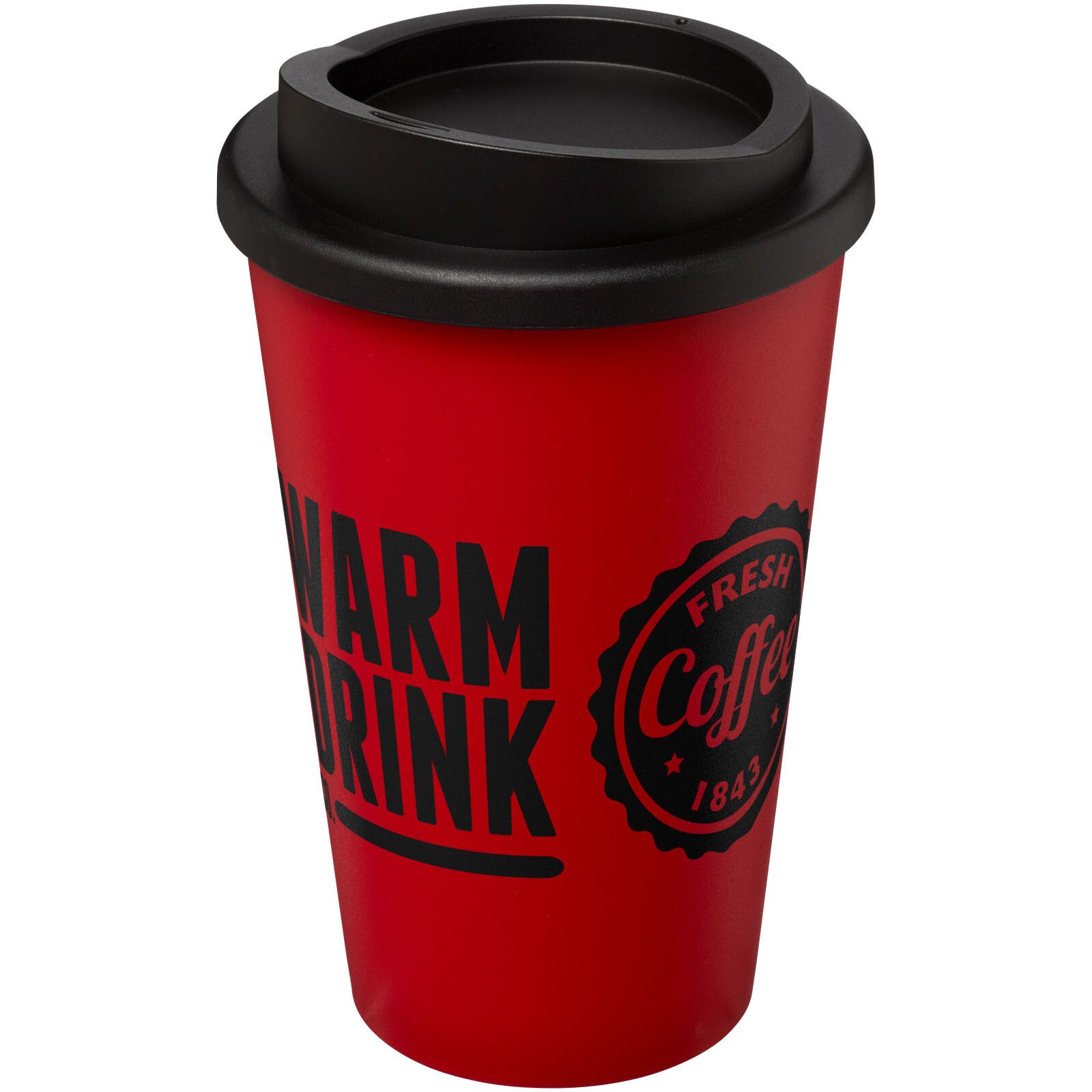 Americano 350 ml Isolierbecher - schwarz -  rot-983