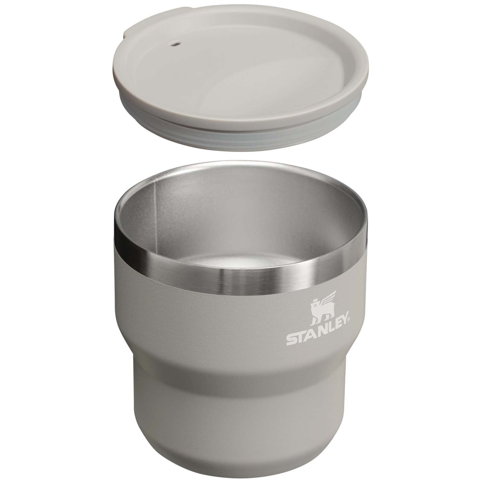 Stanley Stay Hot 295 ml Edelstahl isolierter, stapelbarer Camp Becher - grau-493