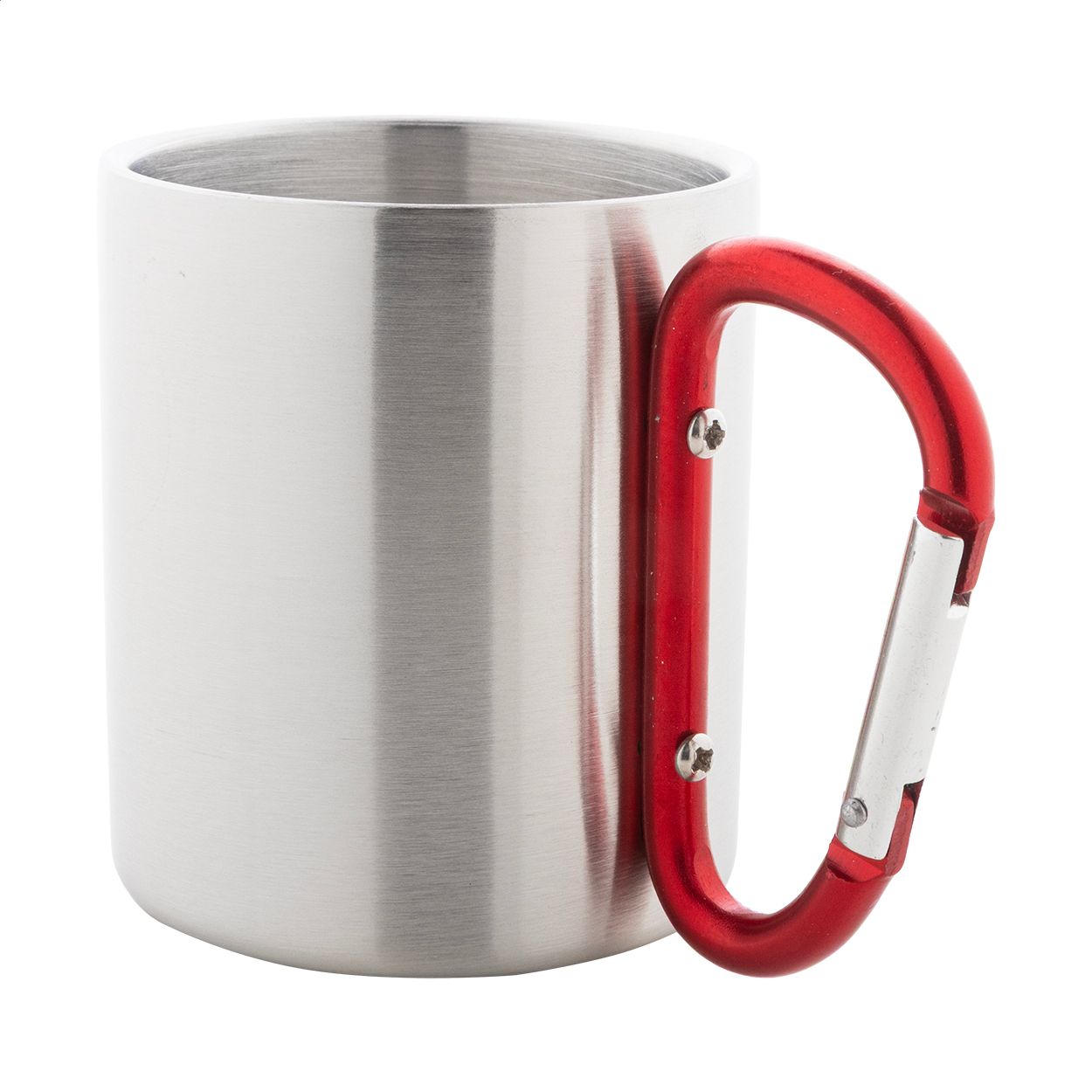 Cadisha Edelstahlbecher - rot - silber-351