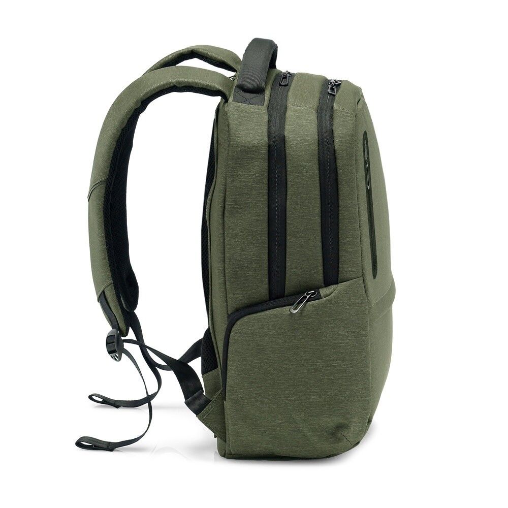 BOSTON Wasserdichter 2Tone Nylon 17'' Laptop-Rucksack - dunkelgrün-319