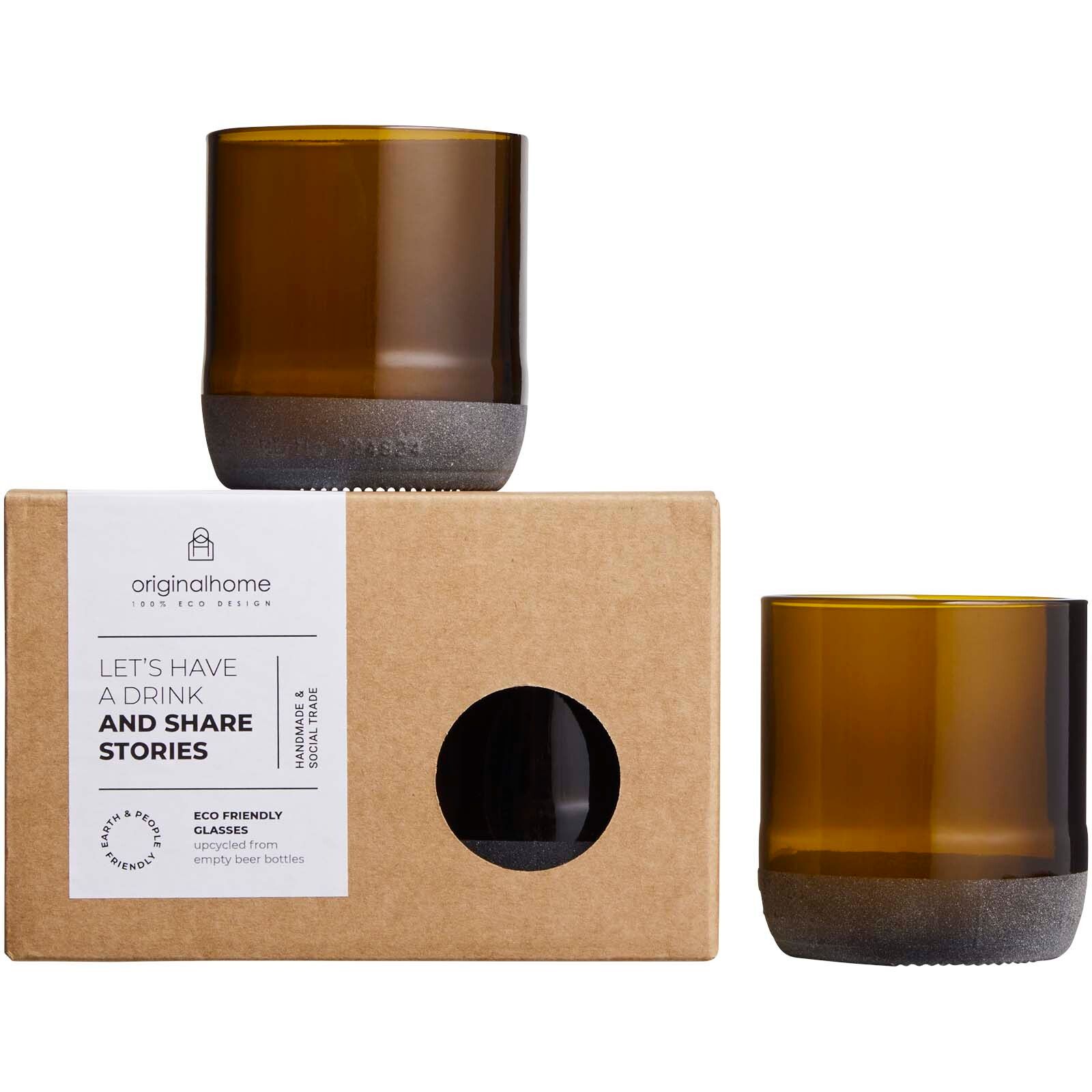 Originalhome 160 ml Trinkglas Set - braun-113