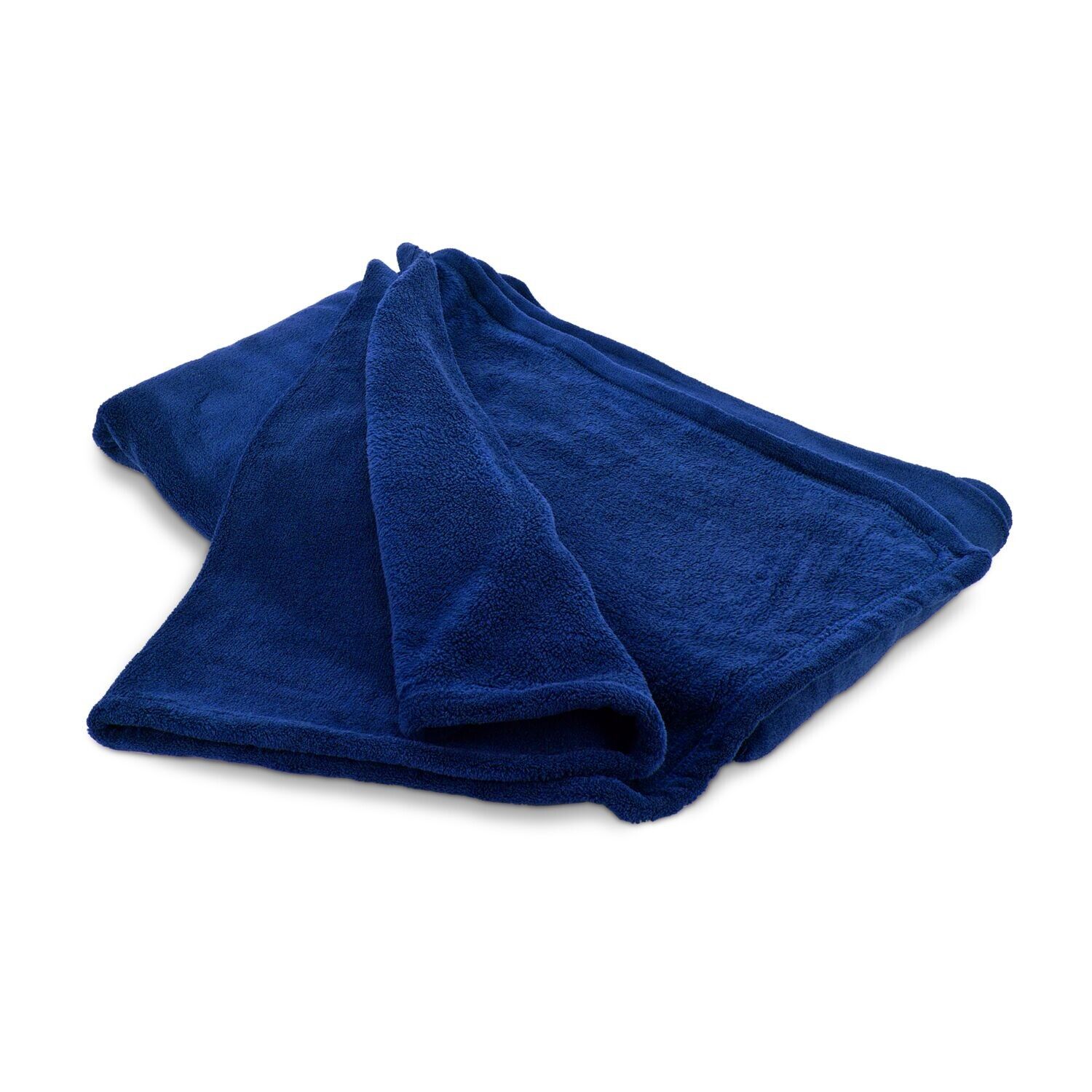 Mikroflauschdecke beige - 150x200 cm - 250 g/m² - navy-917