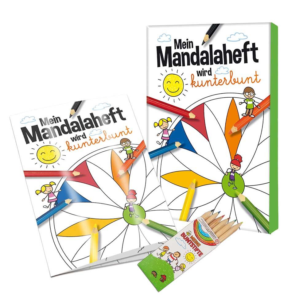 Malbuch / Mal-Set A5 - Mandala - Malbuch mit individueller Vorder- und Rückseite-583