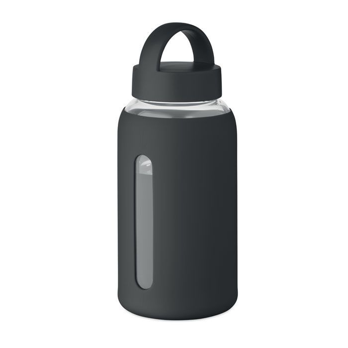Flasche Borosilikatglas 600ml BORIS - schwarz-293