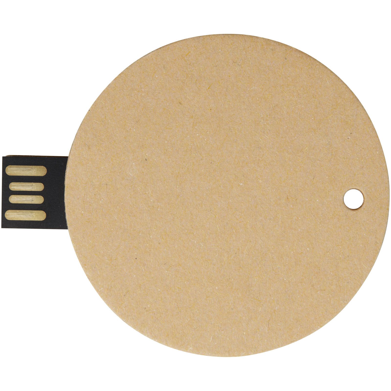 USB-Stick 2.0 rund aus recyceltem Papier - Kraftpapier - 1 GB-867