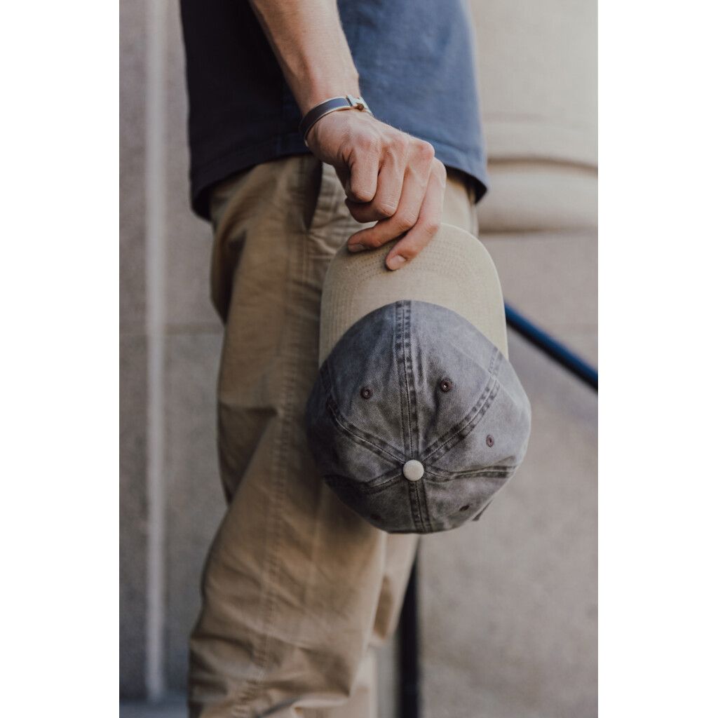 BEAU AWARE™ Two-Tone 6-Panel-Cap aus washed Cotton-Twill - braun-379