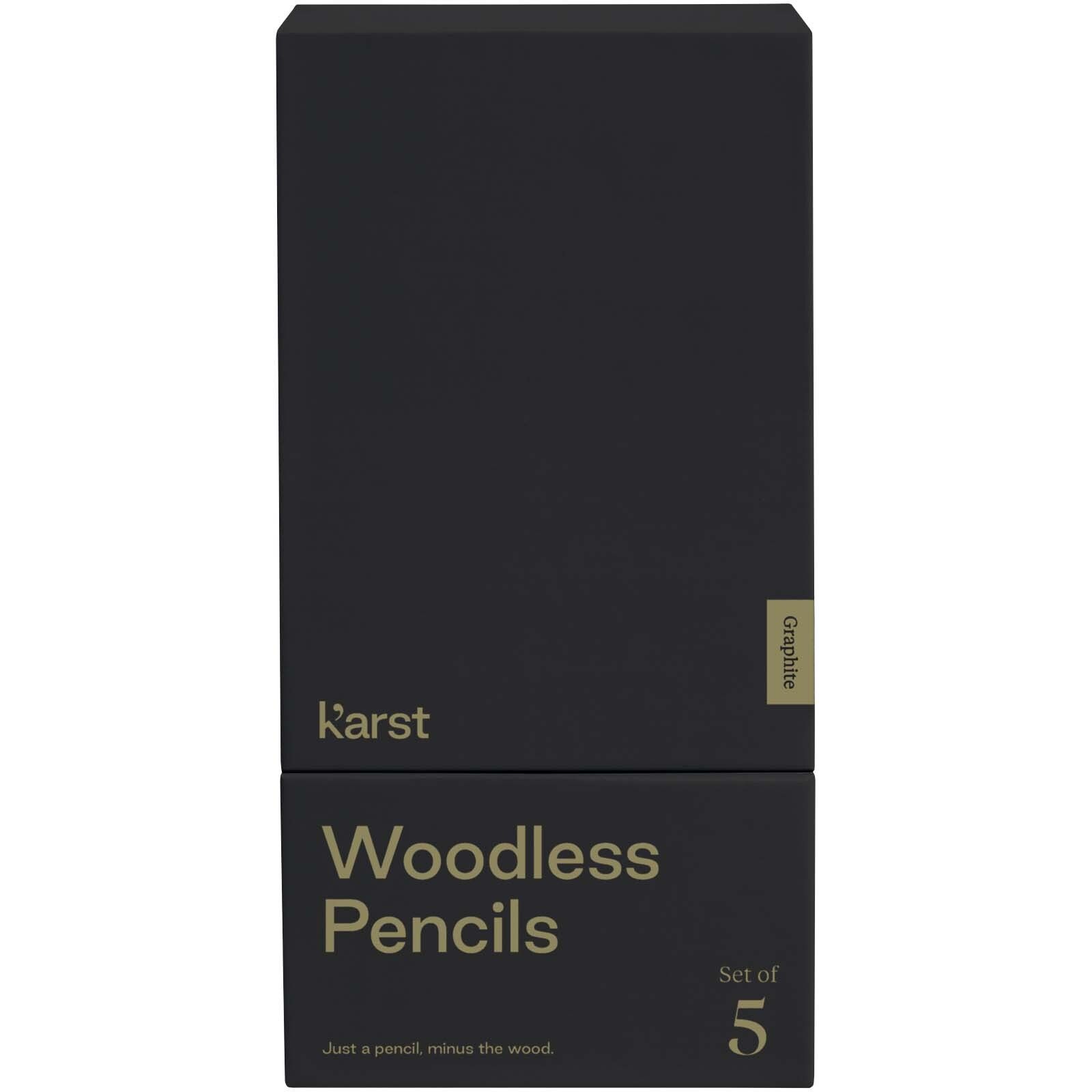 Karst 5er-Pack 2B holzlose Graphitstifte - grau-269