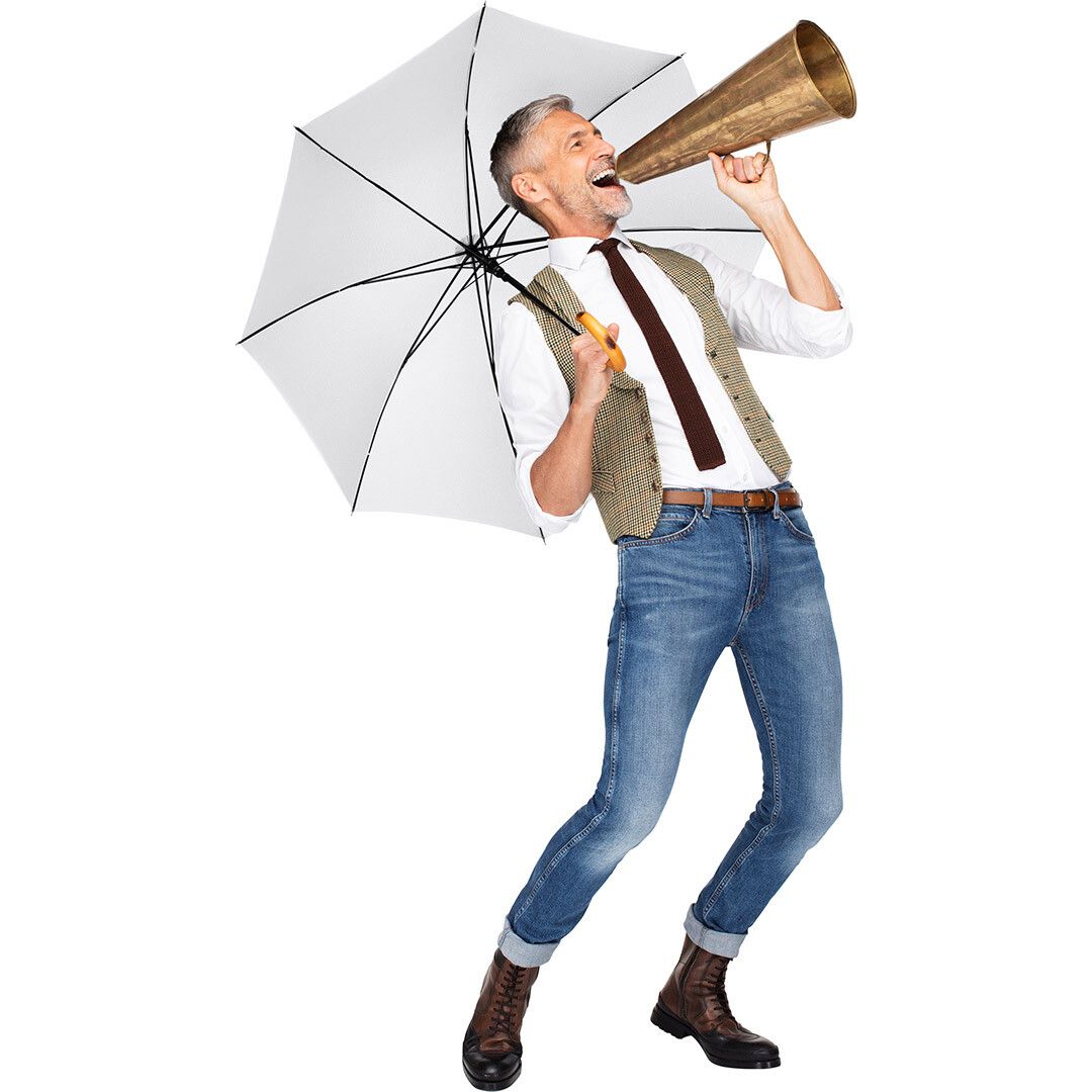AC-Stockschirm Ø105 cm - weiß-460