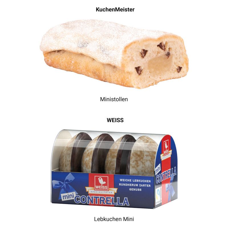 3D-Präsent Bus, Weiss 4er Lebkuchen Mini-859