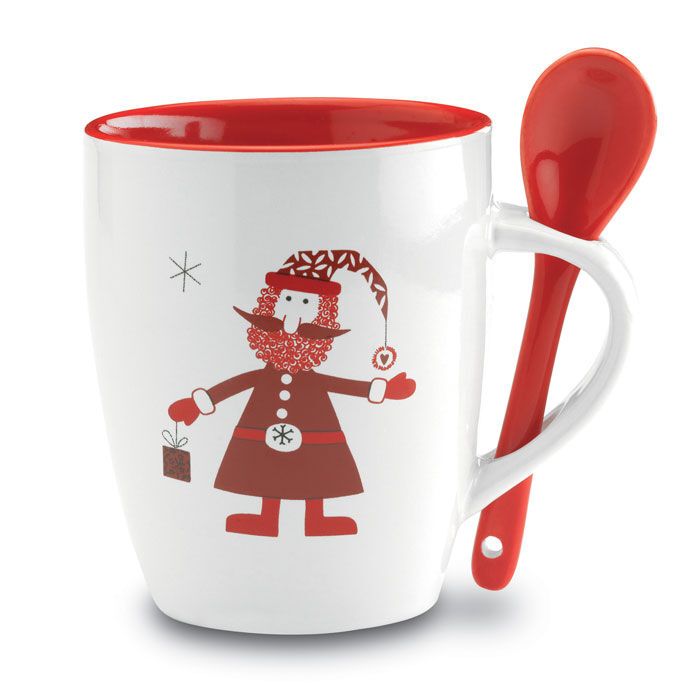 Becher mit Löffel 250ml CLAUS - multicolour-711