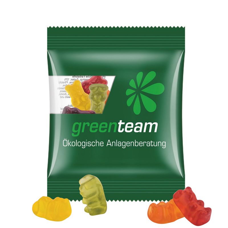 Minitüte 12 g, kompostierbare Folie transparent, Trolli Vegane Gummibärchen, 14% Fruchtsaft-800