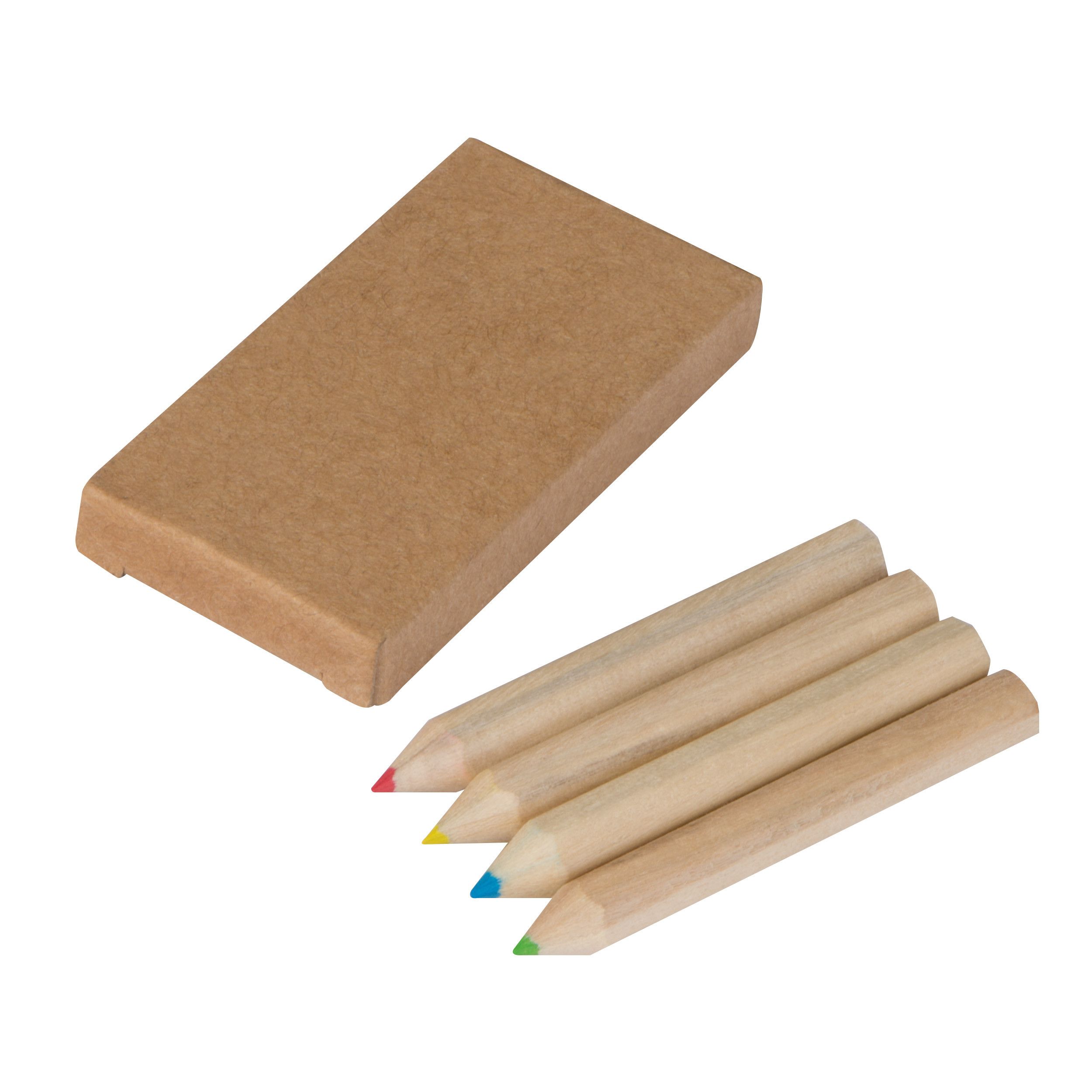 Set bestehend aus 4 Holzbuntstiften - braun-556