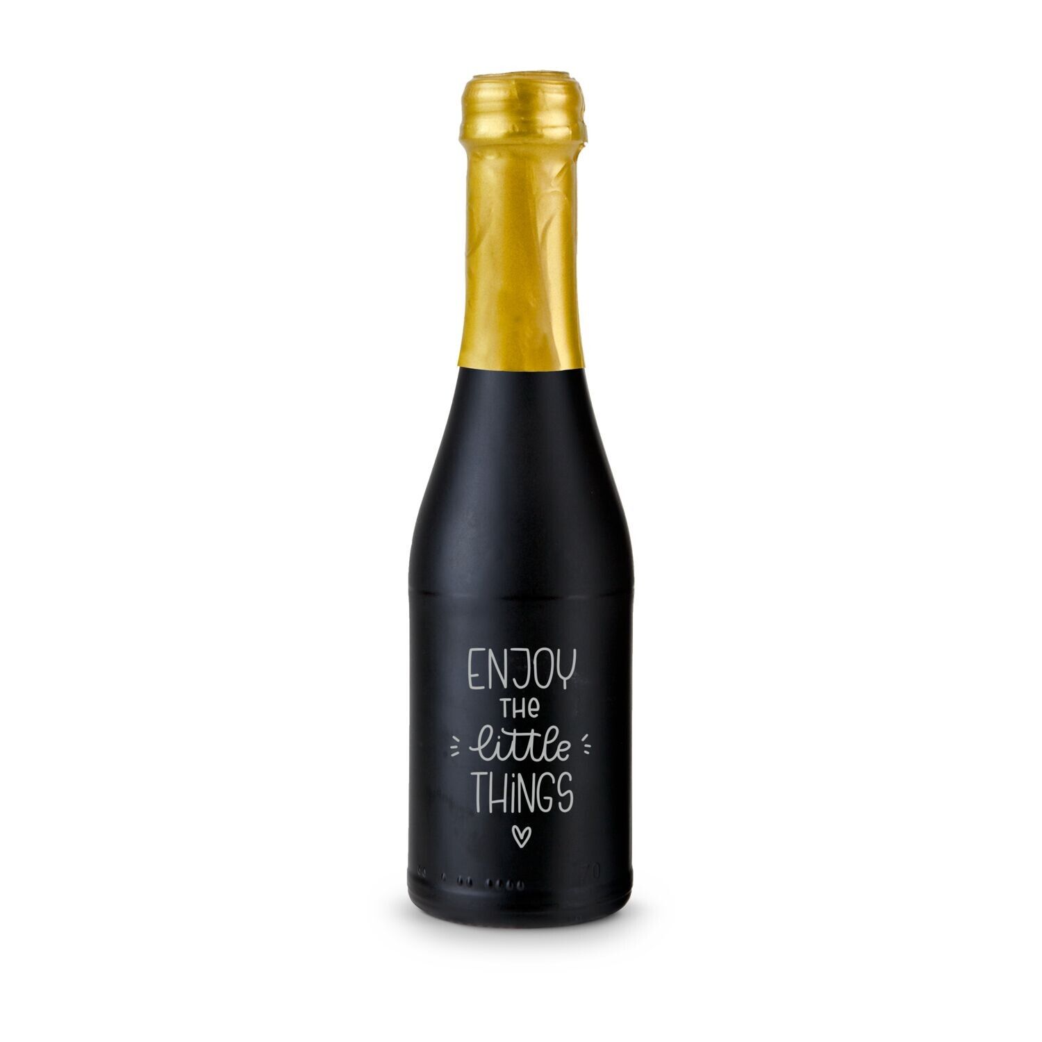 Promo Secco Piccolo - Flasche schwarz matt, 0,2 l - Kapselfarbe Gold-769