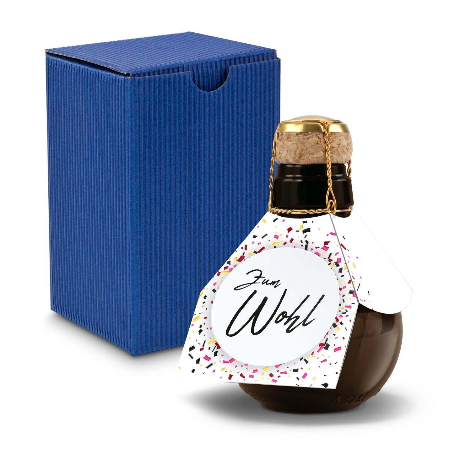 Kleinste Sektflasche der Welt - Zum Wohl 125ml - blau-860