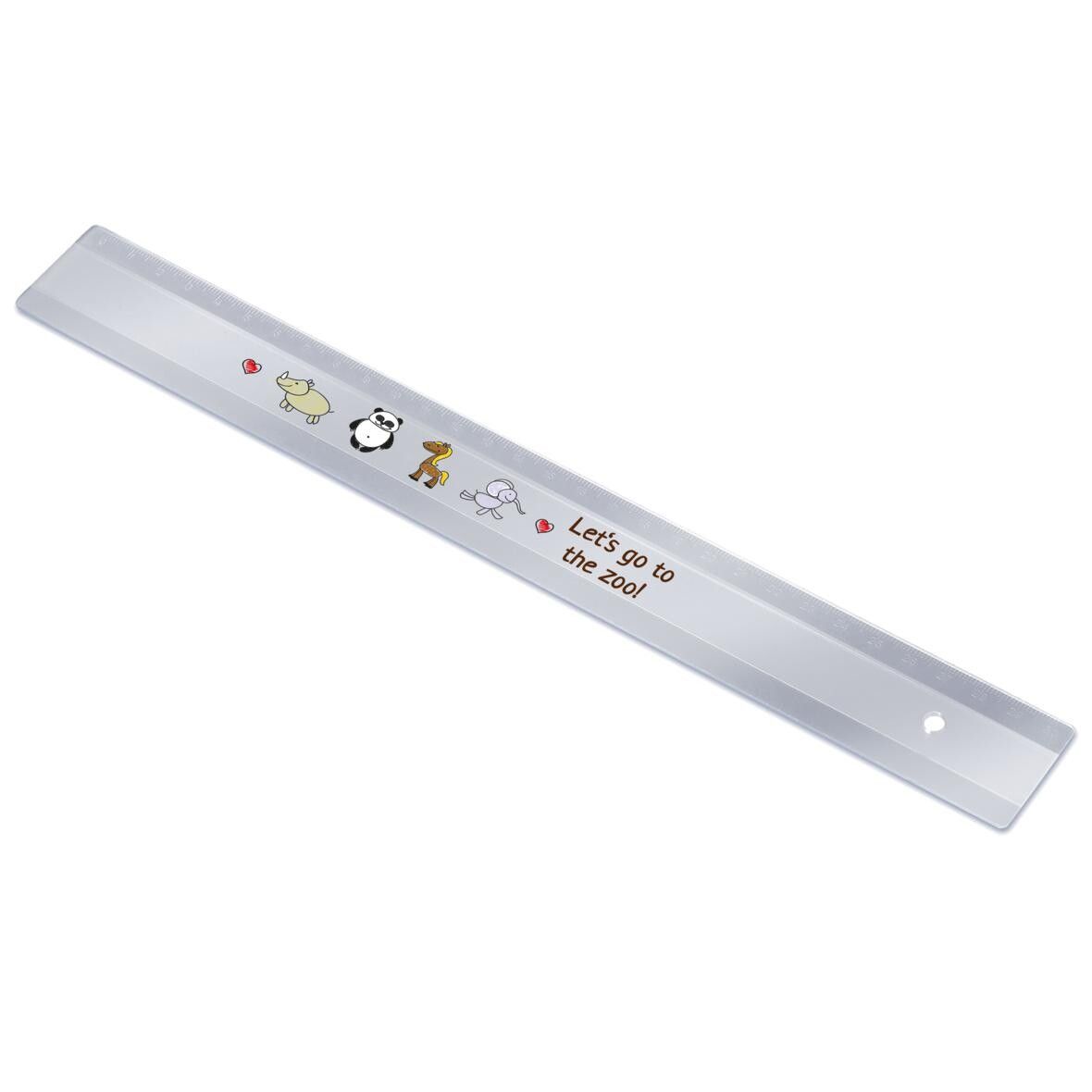 Lineal 30 cm - weiß-666