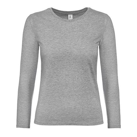 Women´s T-Shirt #E190 Long Sleeve für Damen - sport grey heather - L-108