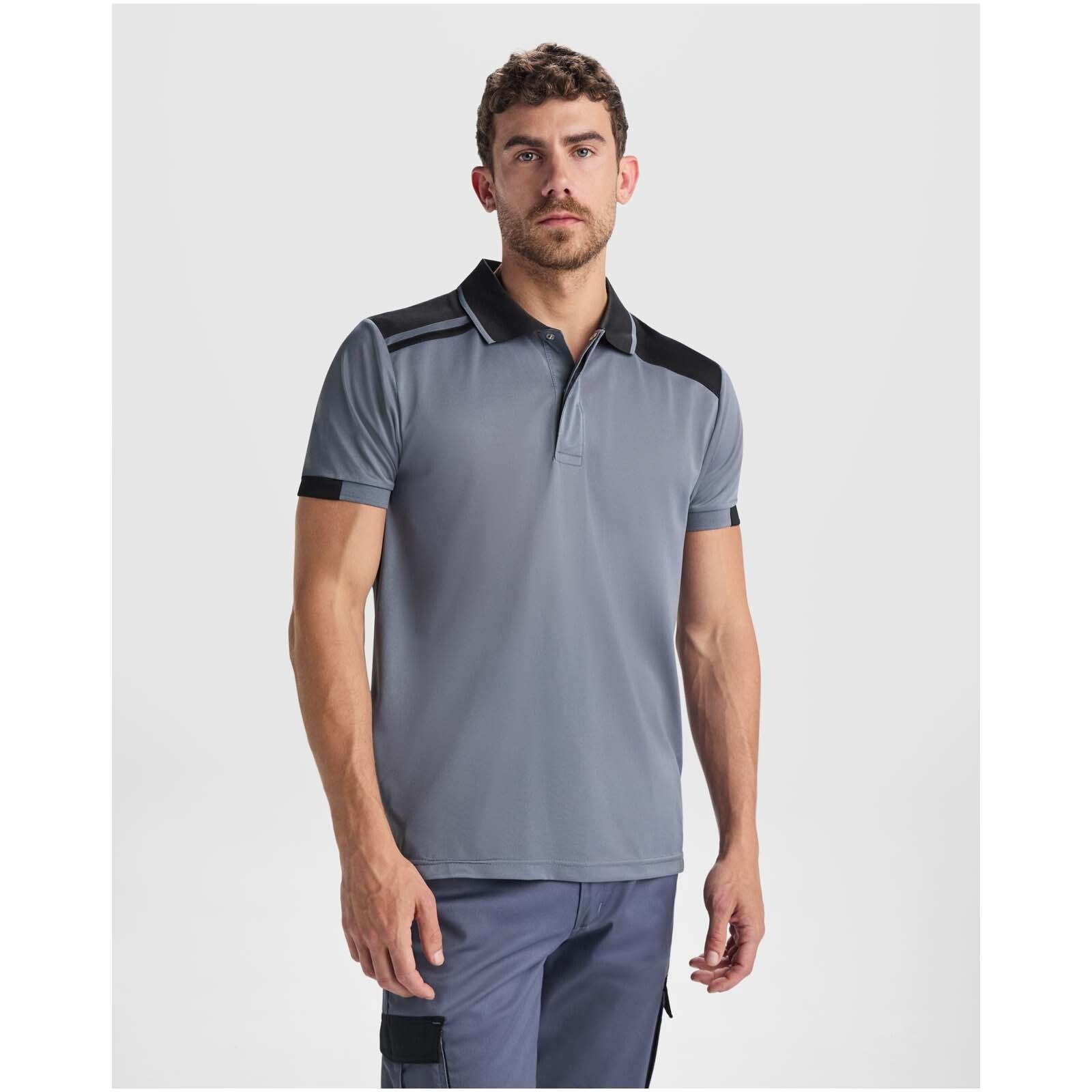 Samurai Kurzärmeliges Poloshirt mit antibakterieller Wirkung, 160 g/m2, unisex  - blei -  schwarz-604