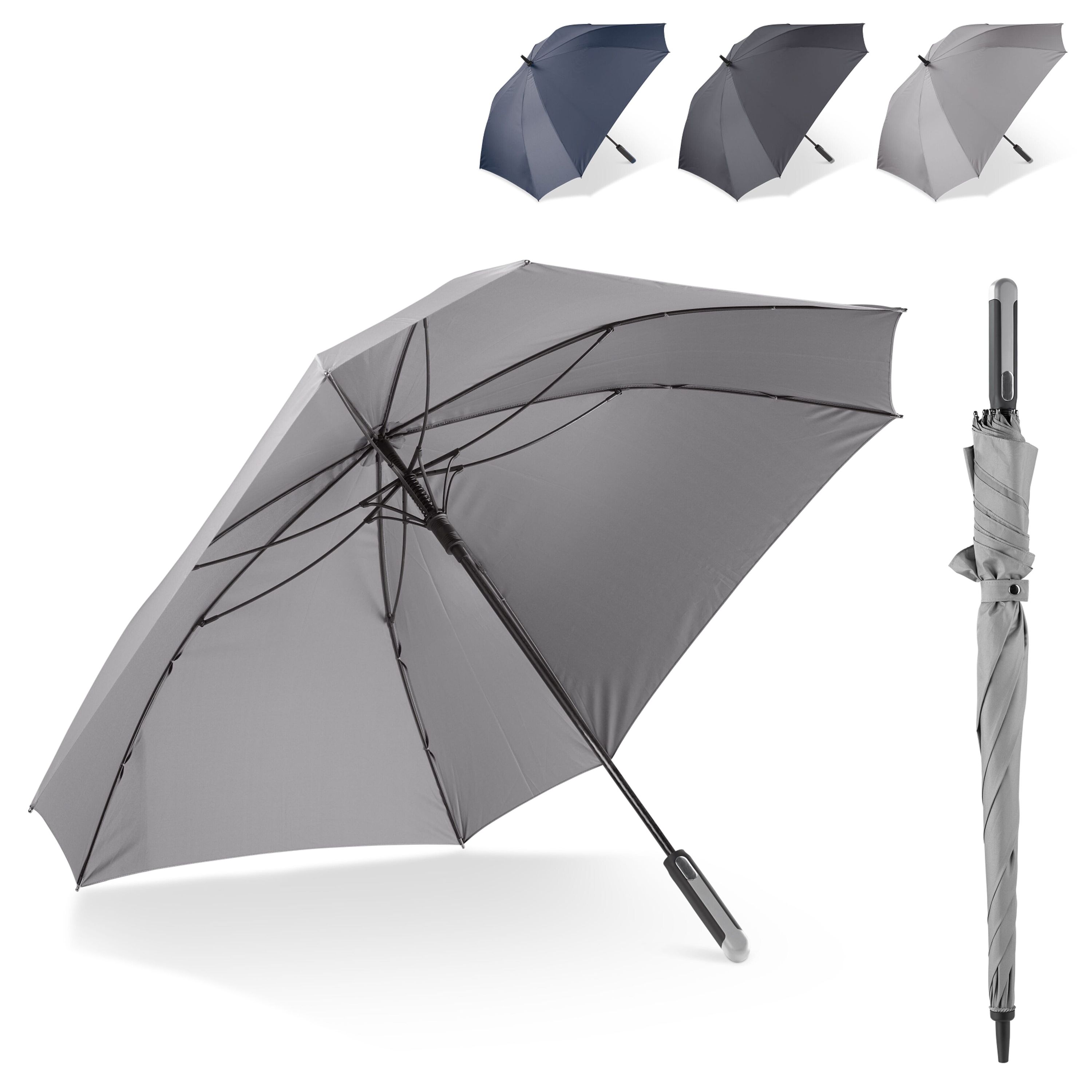 Luxus 27” quadratischer Regenschirm mit automatischer Öffnung - dunkelblau-513