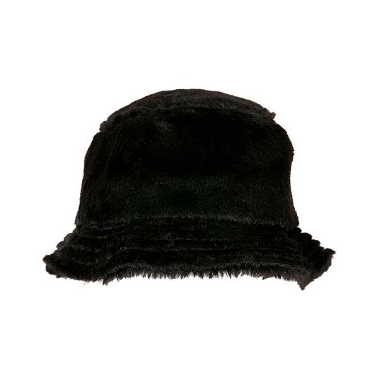 Fake Fur Bucket Hat - black-484