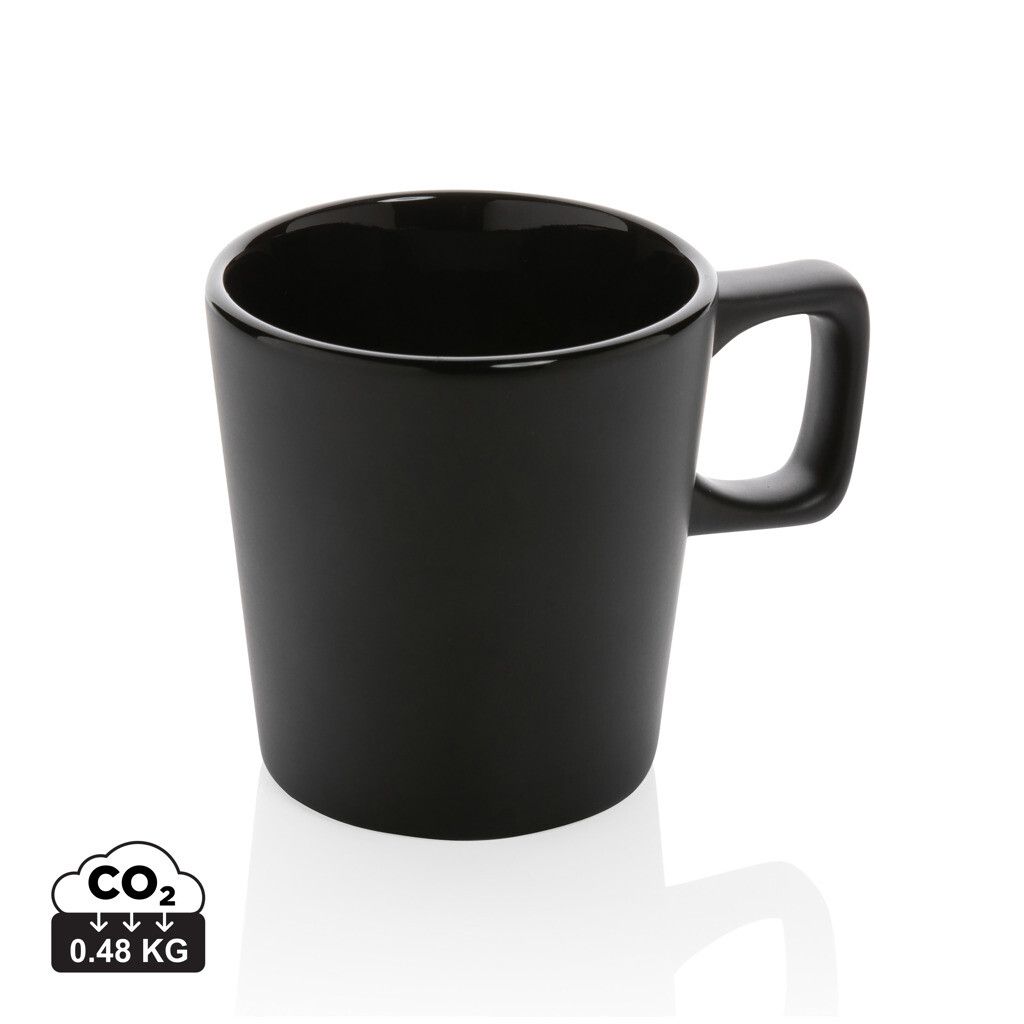 Moderne Keramik Kaffeetasse, 300ml - schwarz-659