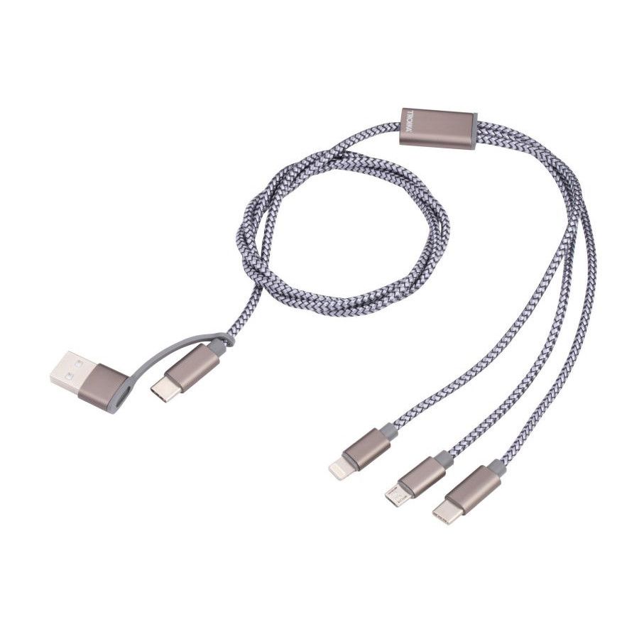 Troika Ladekabel Troika DREIZACK - grau-453