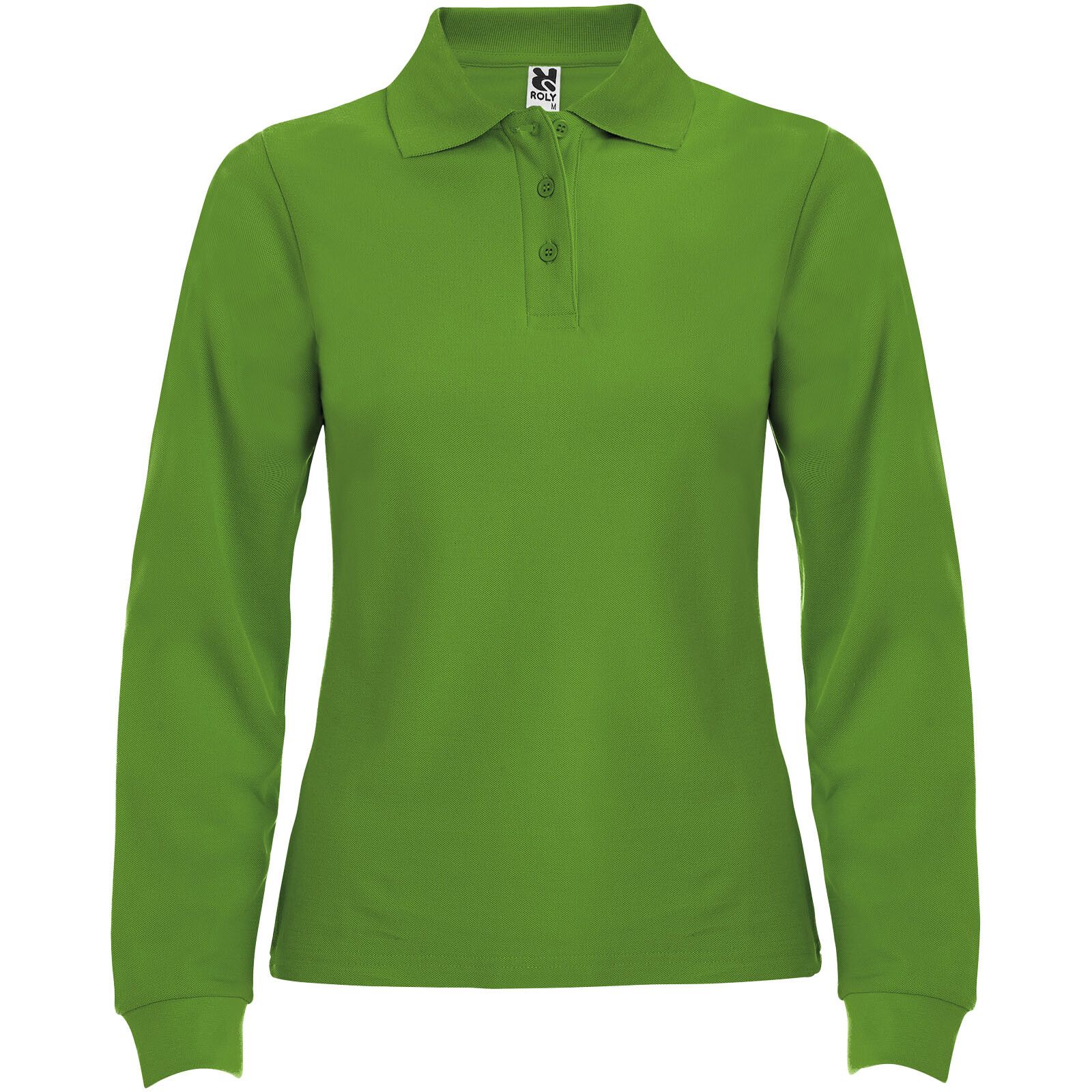 Estrella Langarm Poloshirt für Damen - grasgrün - L-384