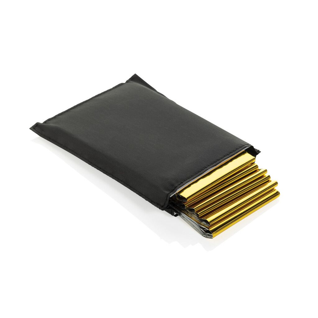 Solra-Rettungsdecke in RCS-Tasche aus recyceltem RPET - schwarz-173