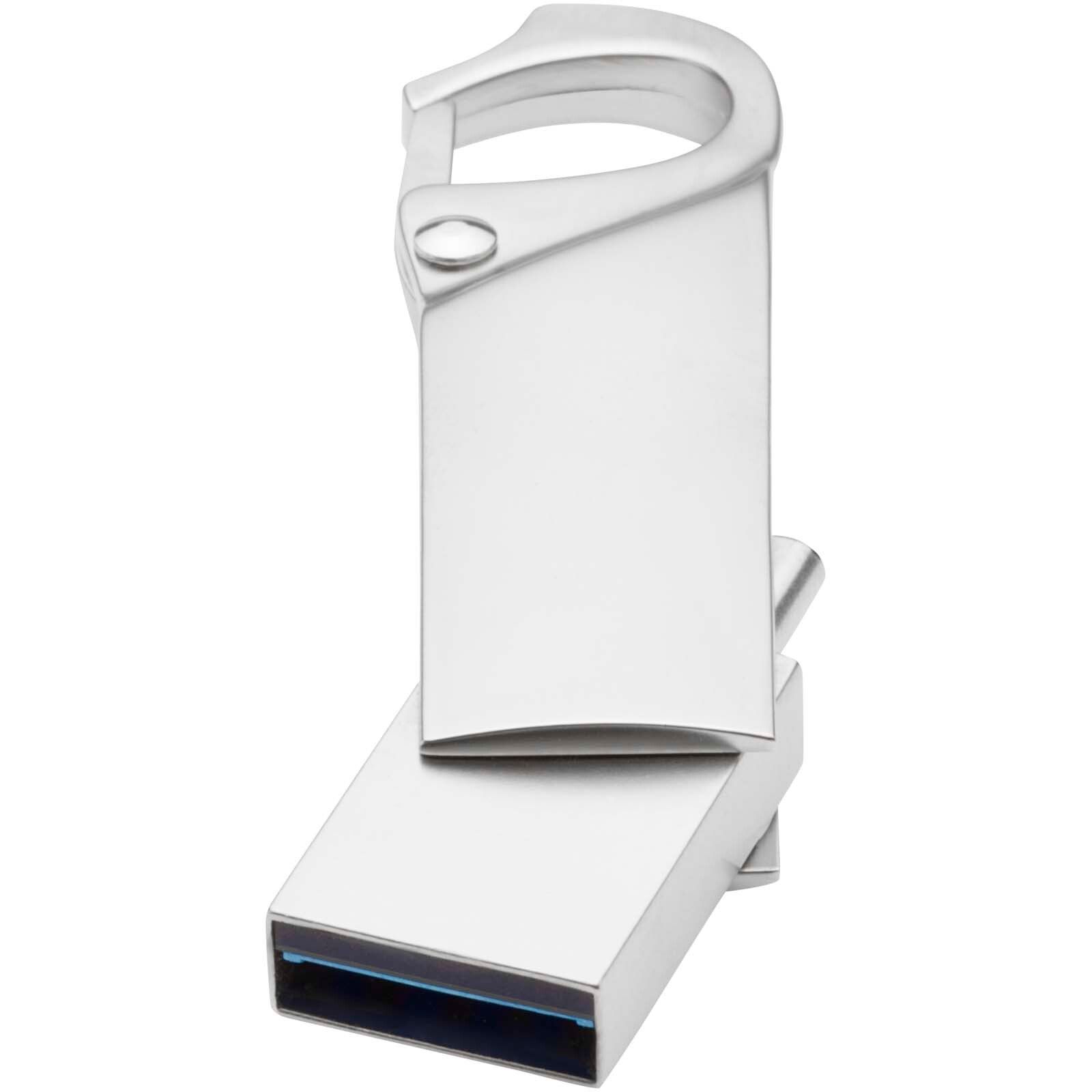 Typ C USB Stick 3.0 mit Karabiner - silber - 64 GB-691