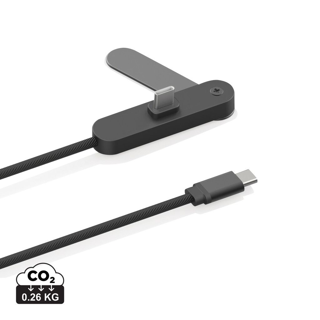 Aluvia RCS 65W-PD-Kabel mit verstellbarem Handyhalter - schwarz-693