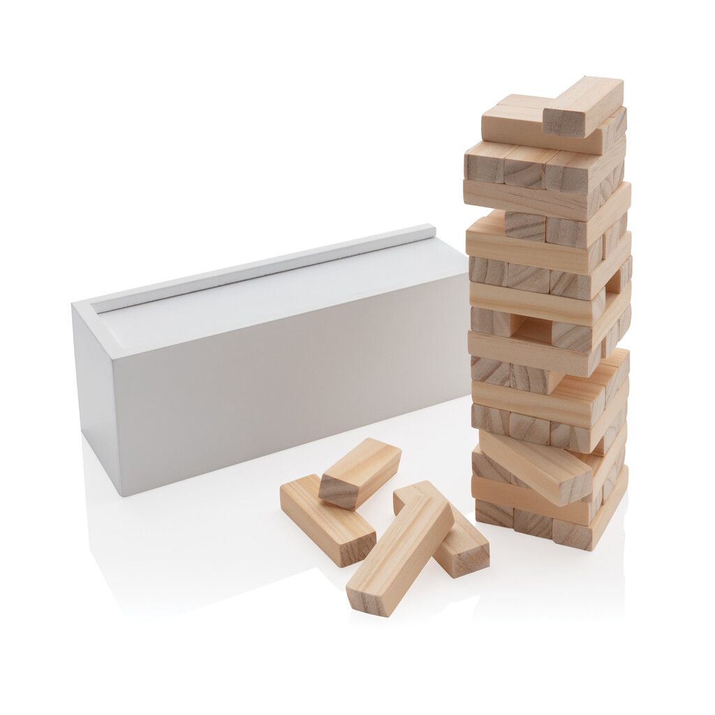 Deluxe Holz-Stapelturm aus Holz - weiß-318