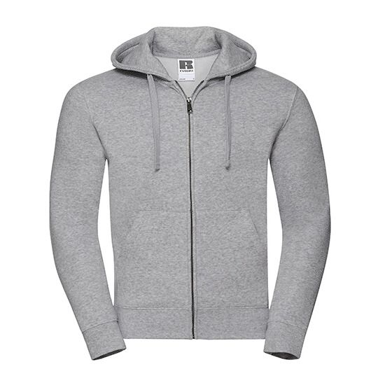 Men's Authentic Zipped Hood Jacket - light oxford heather - XXL-808