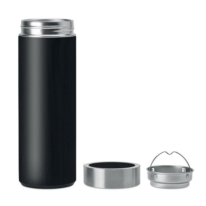 Doppelwandige Trinkflasche BATUMI - schwarz-219