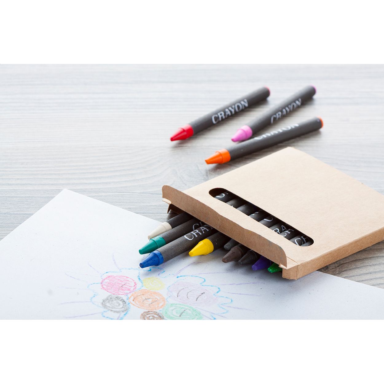 Wachsmalstift-Set (12-tlg) Lola - schwarz - beige-783