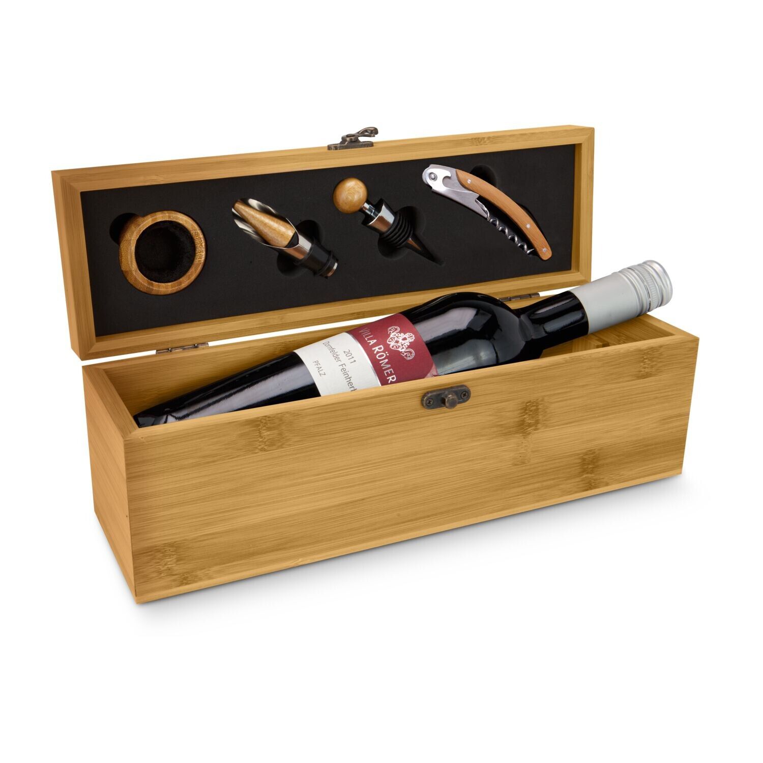 Geschenkset Wein in Bambuskiste-949