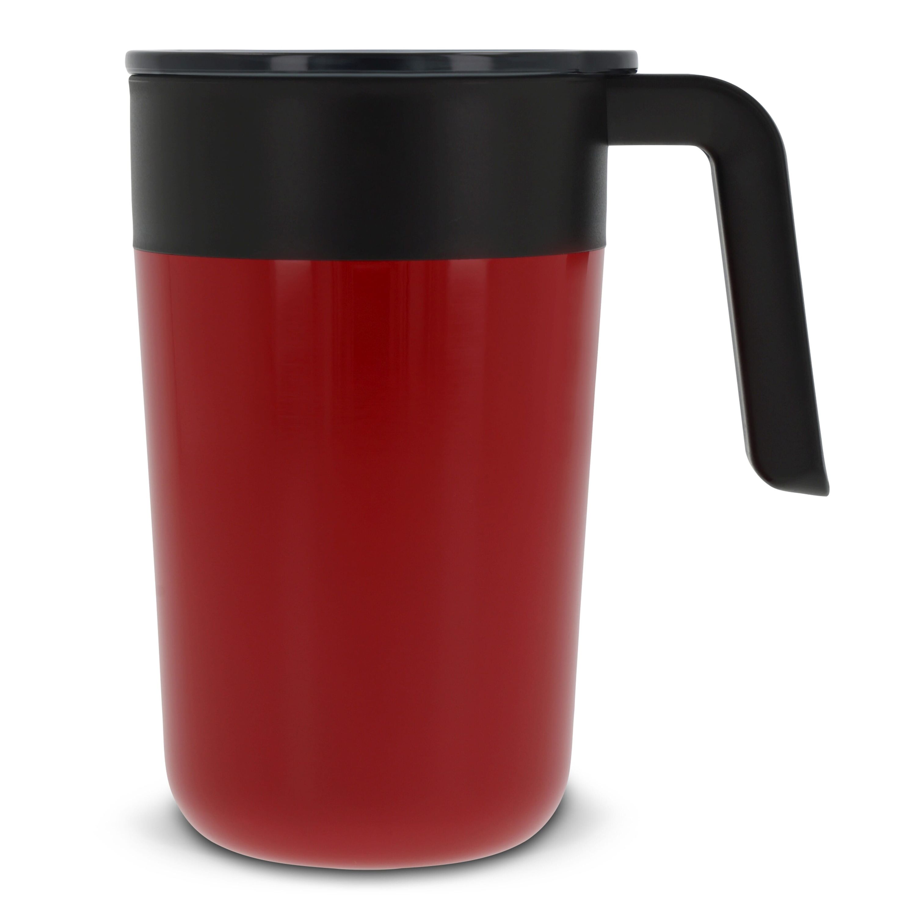Doppelwandiger Kaffeebecher 400ml - dunkelrot-258