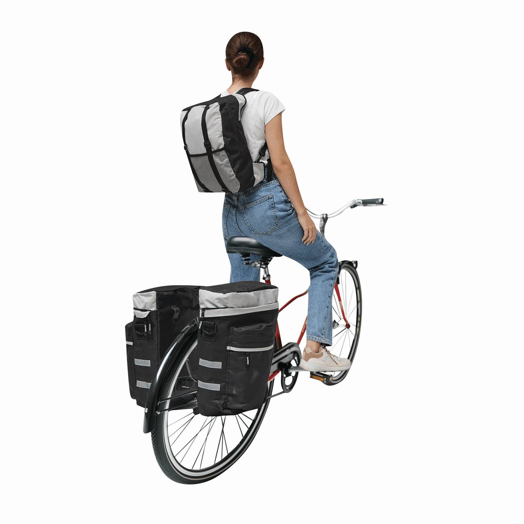 Fahrrad-Packtaschenset BIKE 3-teilig - grau - schwarz-427