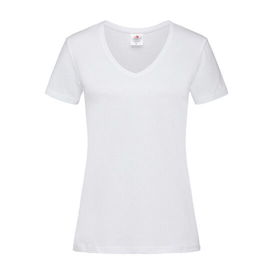 Classic-T V-Neck Women - white-739