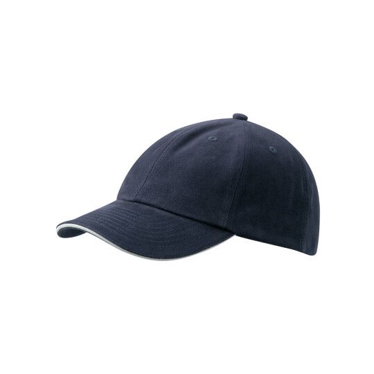 6-Panel Raver Sandwich Cap - navy - white-869