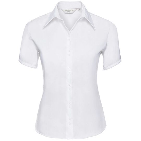 Ladies' Short Sleeve Tailored Ultimate Non-Iron Shirt - white-122