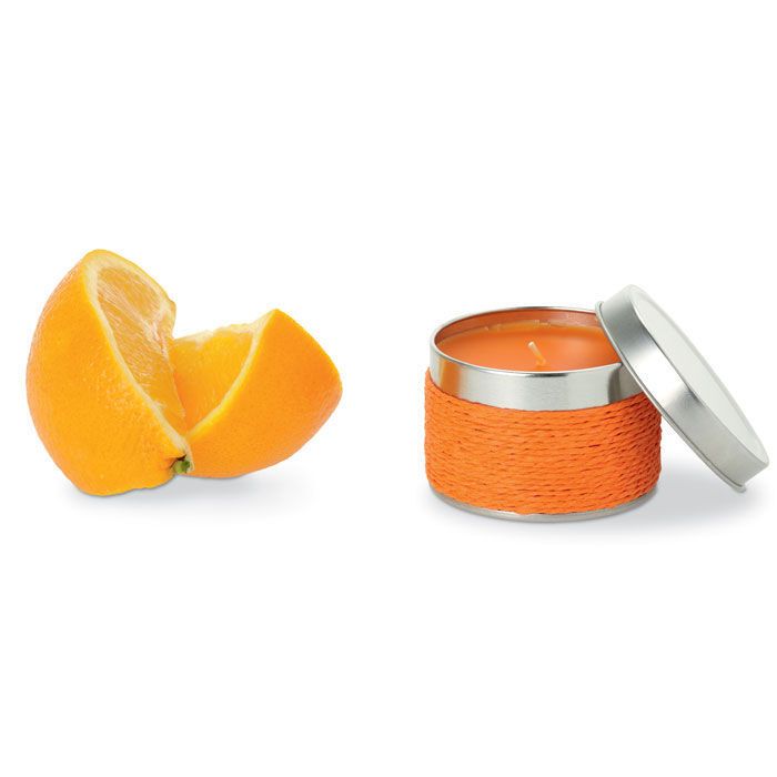 Kerze mit Apfelduft DELICIOUS - orange-134