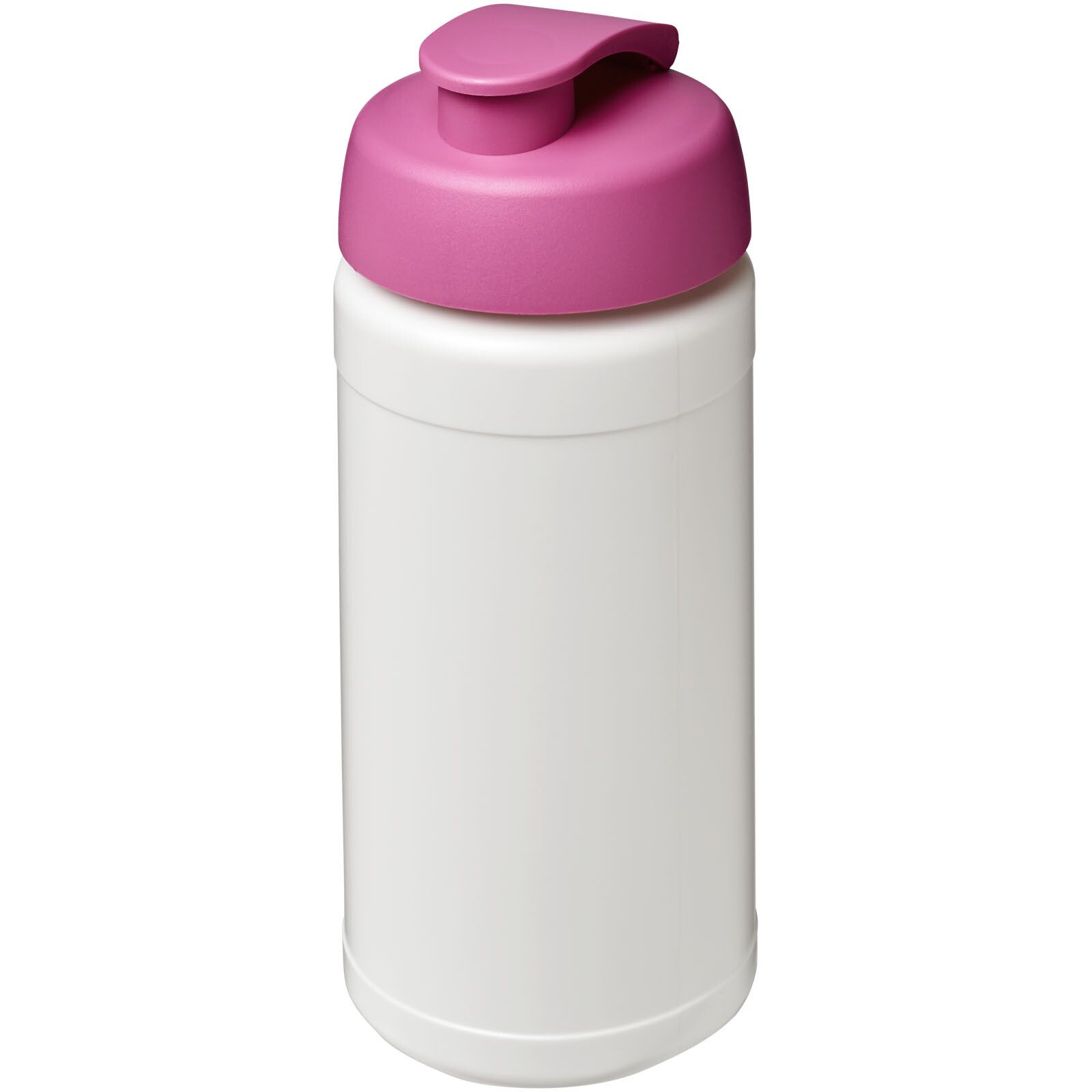 Baseline Plus 500 ml Sportflasche mit Klappdeckel - weiss -  rosa-776